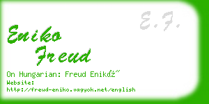 eniko freud business card